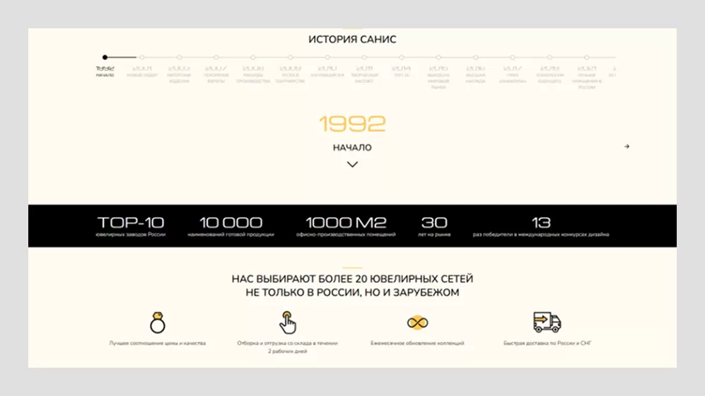 Вид страницы о компании